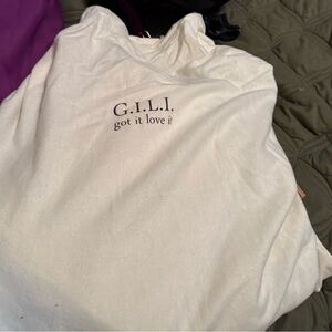 G.I.L.I. White Tee with Centered Black Logo